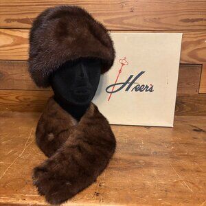 Vintage Betmar Mink Hat & Neck Wrap